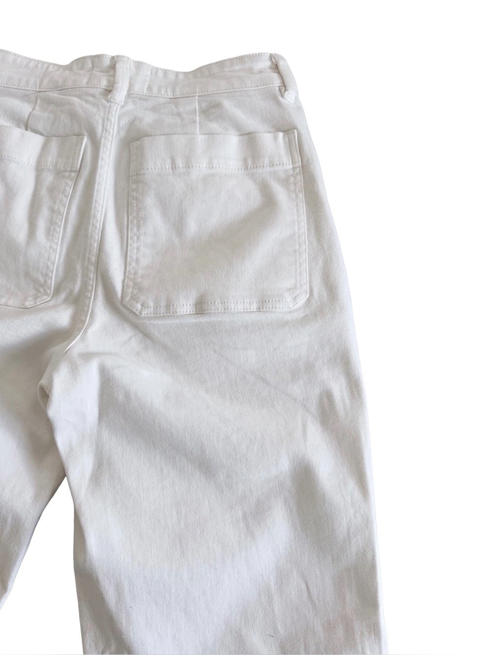 EVERLANE Cropped Straight Leg Short Creamy White Summer Denim Jeans 6 30x24 - Picture 6 of 8